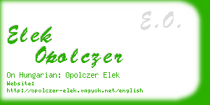 elek opolczer business card